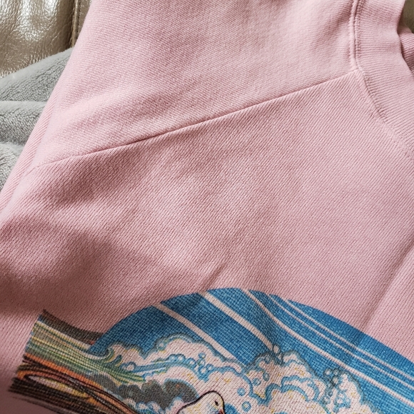 Texrile Prints Size Large VINTAGE Pink Pismo Beach California Sweatshirt - Picture 8 of 9